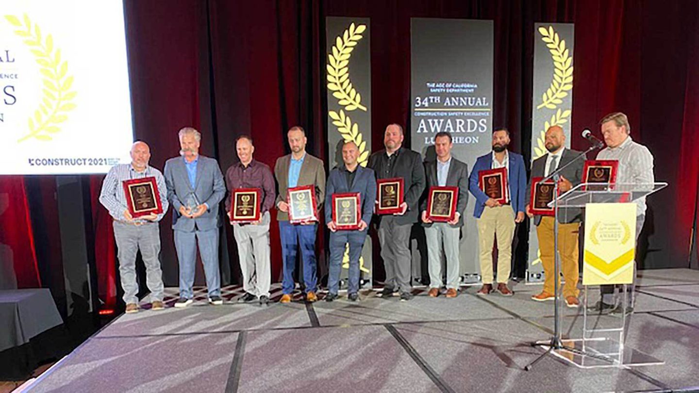 Recipients on stage at AGC Awards Ceremony.